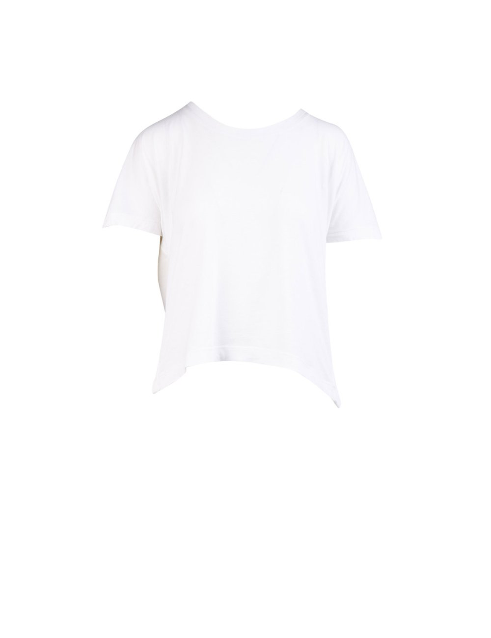 SS22 T-shirt con fondo asimmetrico tinta unita