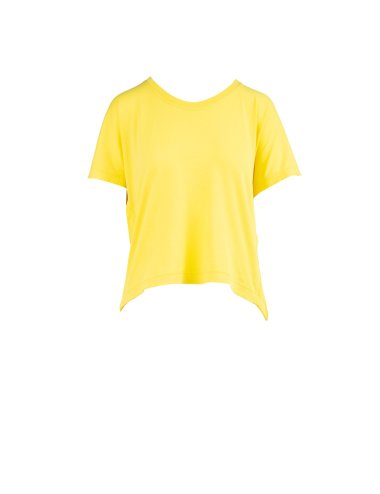 SS22 T-shirt con fondo asimmetrico tinta unita