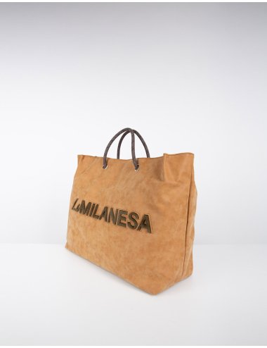 FW22-23 Tote bag con scritta logo "Ambra"