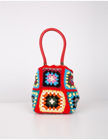 SS23 Handbag multicolor in maglia "Itaca"