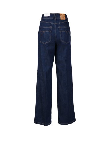 FW23-23 Jeans "Wide leg cropped" tinta unita "Wlcrop"
