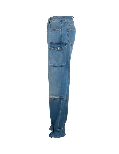 FW23-24 Jeans "Cargo" tinta unita