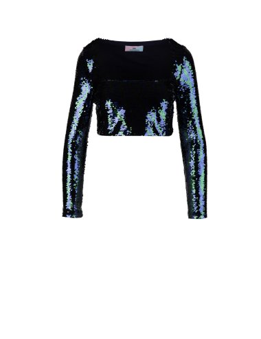 FW23-24 Top cropped con paillettes